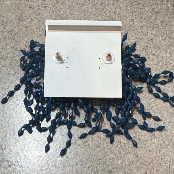 Statement Earrings- Teal Blue - Picture 2 of 2